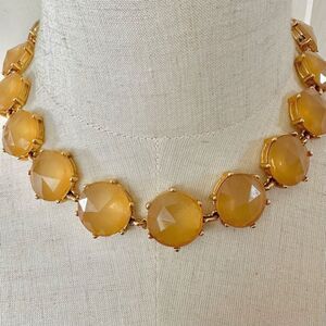 C Wonder yellow and gold tone link necklace